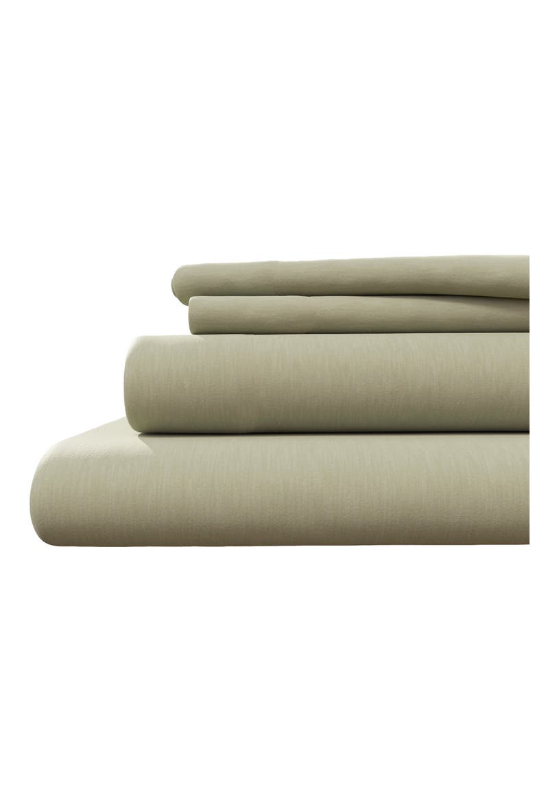 Cotton Jersey Knit Sheet Set, Main, color, HEATHERED OLIVE