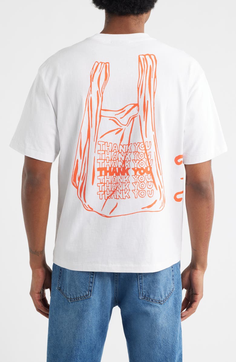 MARKET Thank You Takeout Bag Graphic T-Shirt, Alternate, color, White