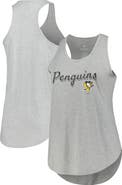 FANATICS Women's Fanatics Branded Heather Gray Pittsburgh Penguins Plus Size Racerback Tank Top