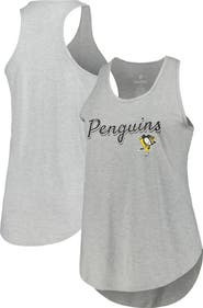 FANATICS Women's Fanatics Branded Heather Gray Pittsburgh Penguins Plus Size Racerback Tank Top