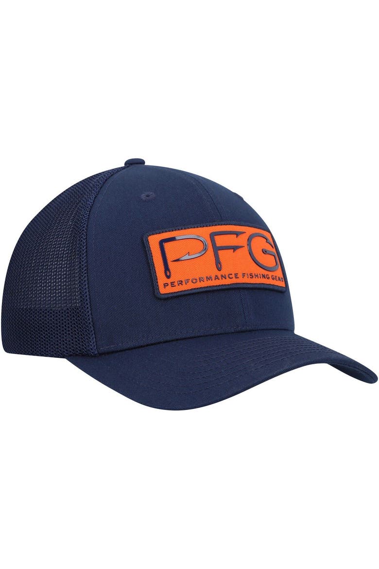 Men's Columbia Navy Auburn Tigers PFG Hooks Flex Hat, Alternate, color, Navy