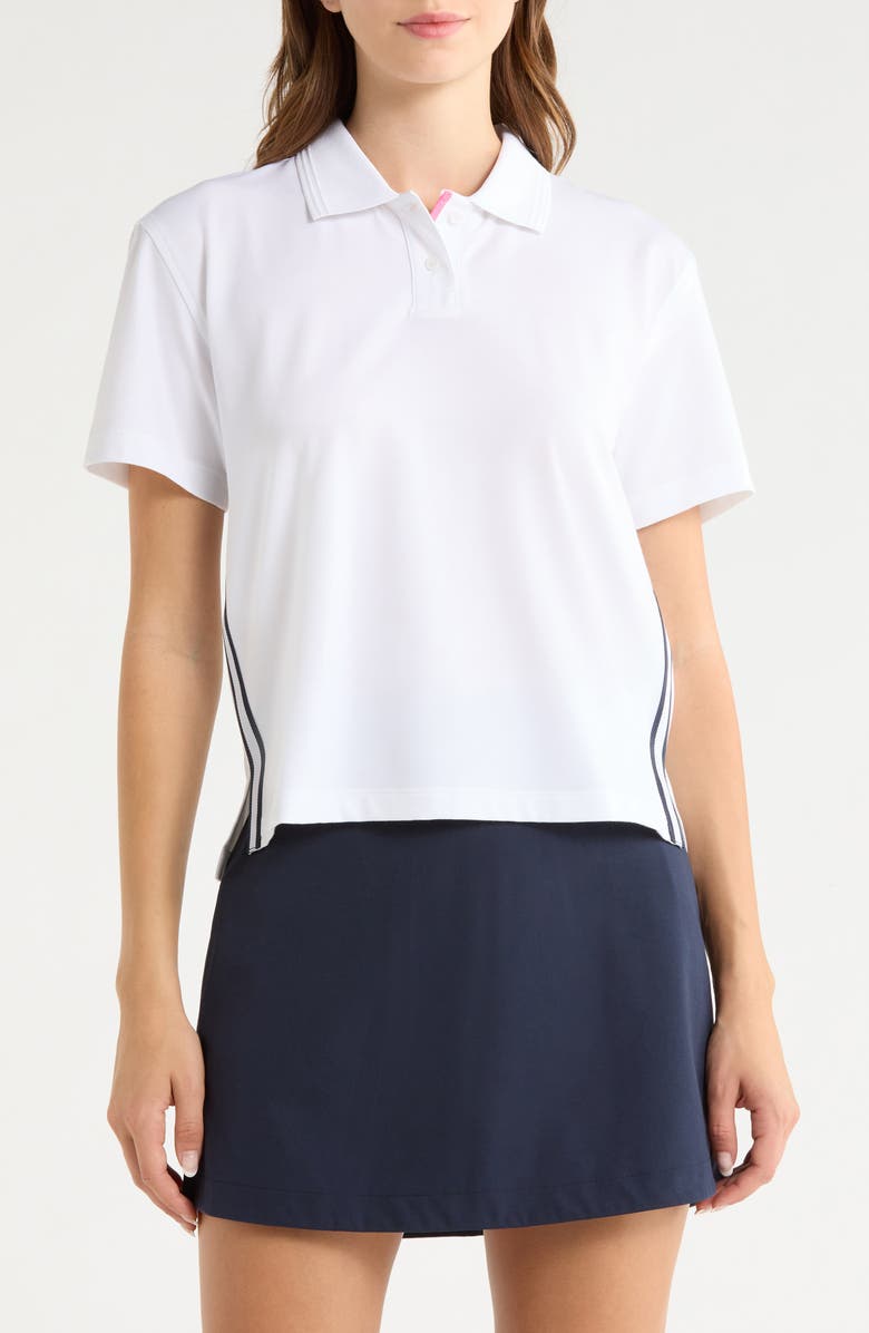 G/FORE Tux Boxy Golf Polo, Main, color, Snow
