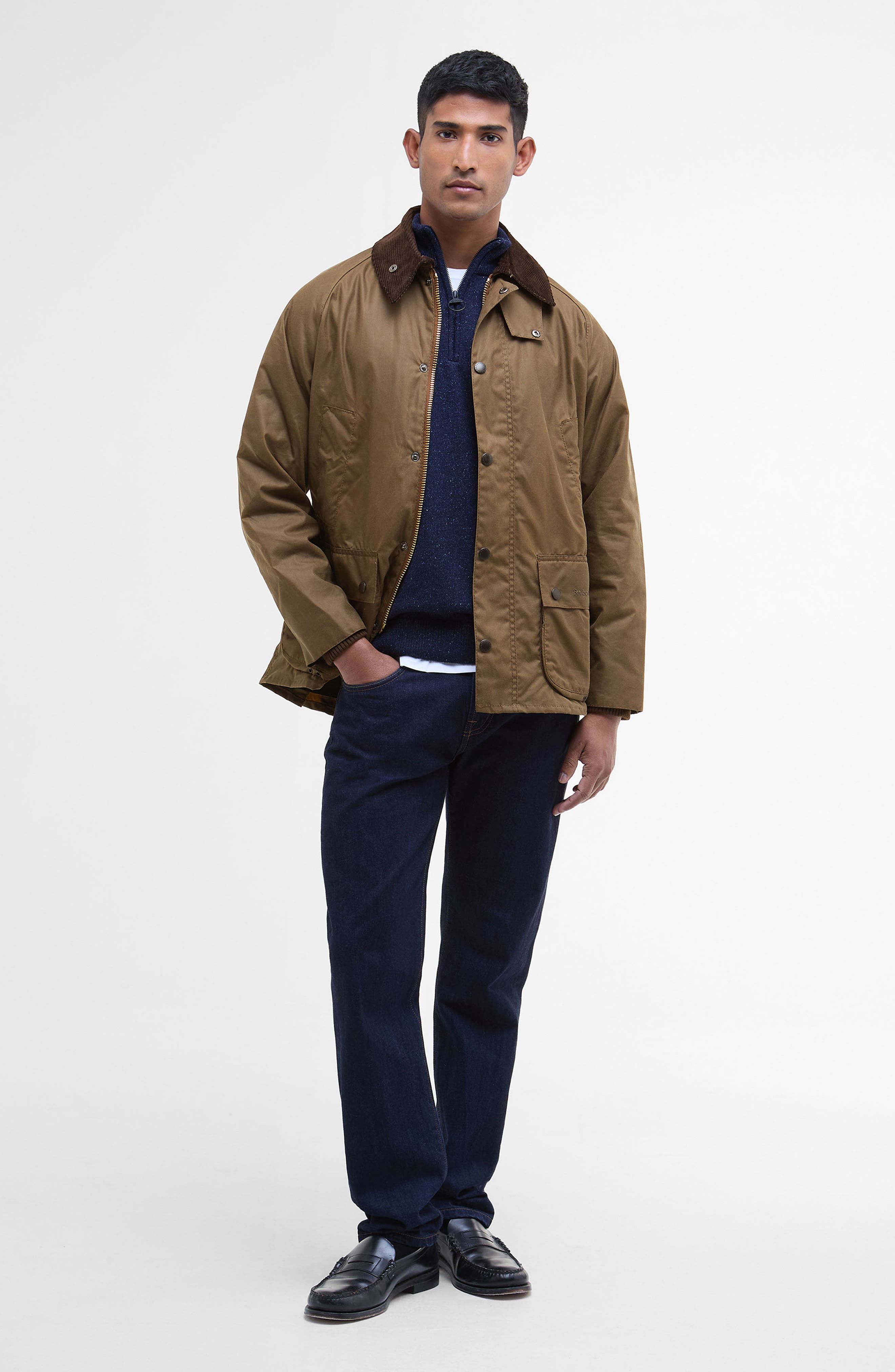 Мужские Barbour Bedale Water Resistant Waxed Cotton Jacket — фото 7