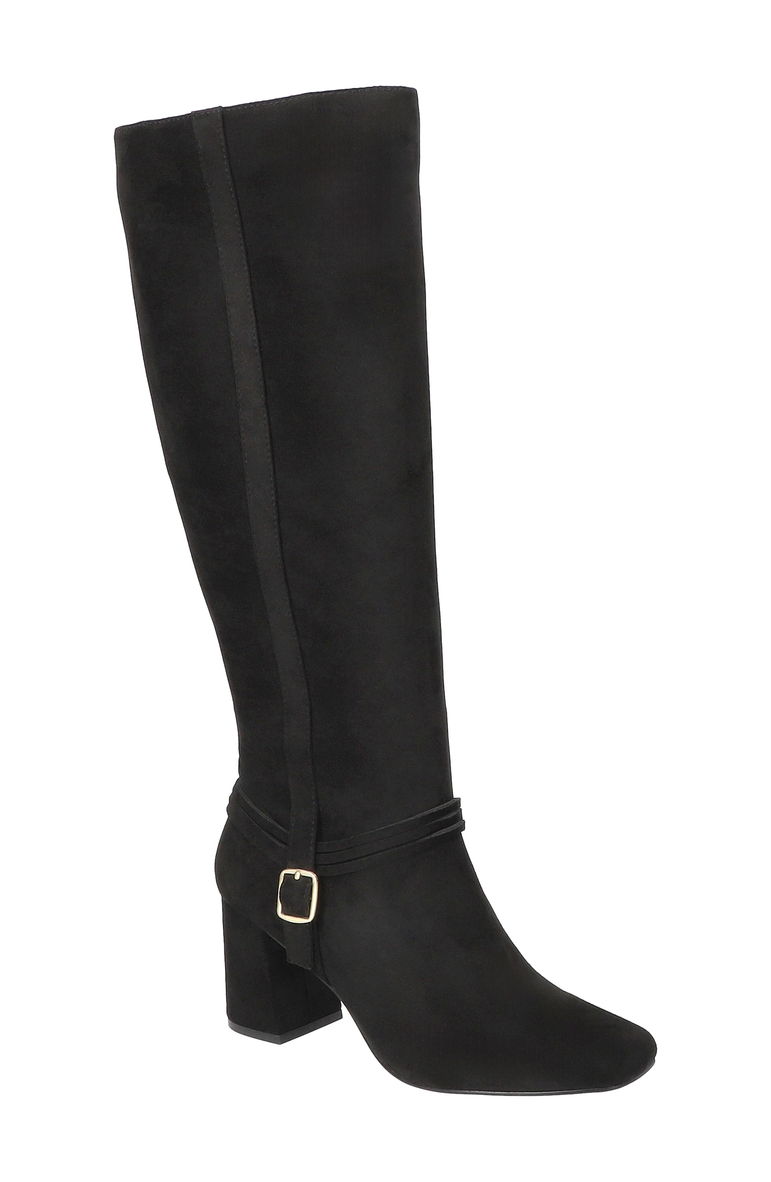 Oleander Knee High Boot, Main, color, BLACK SUEDE