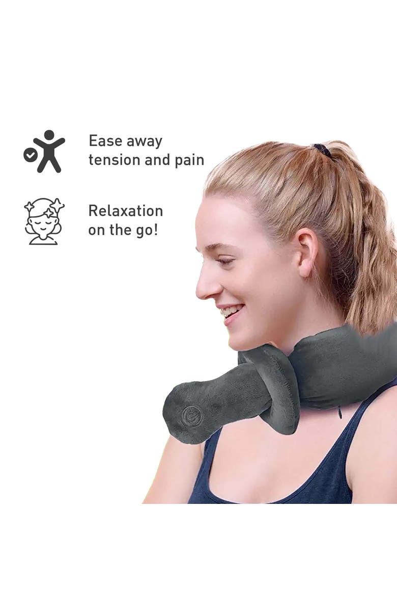 PURSONIC Total Warmth & Comfort Bundle - Includes Electric Soft Microplush Heated Blanket Throw, Pursonic Electric Heating Pad & Portable Neck & Shoulder Massaging Wrap, Alternate, color, Grey