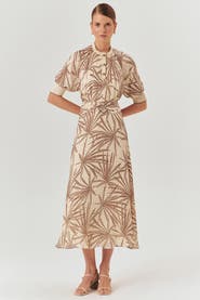 Exquise Drawstring Waist Midi Skirt