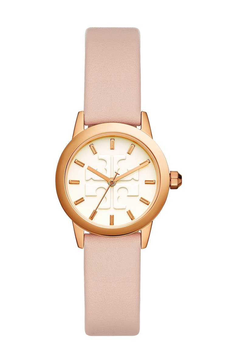 Tory Burch Women's Gigi Leather Strap Watch, 28mm, Main, color, 