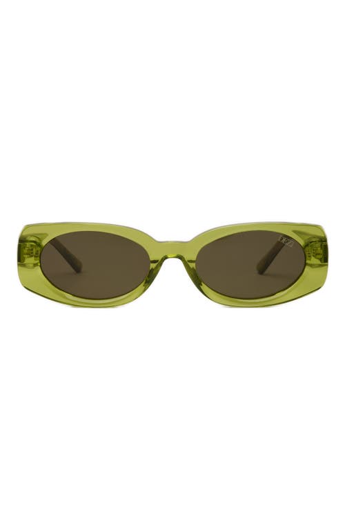 Dezi Booked 52mm Rectangular Sunglasses In Green