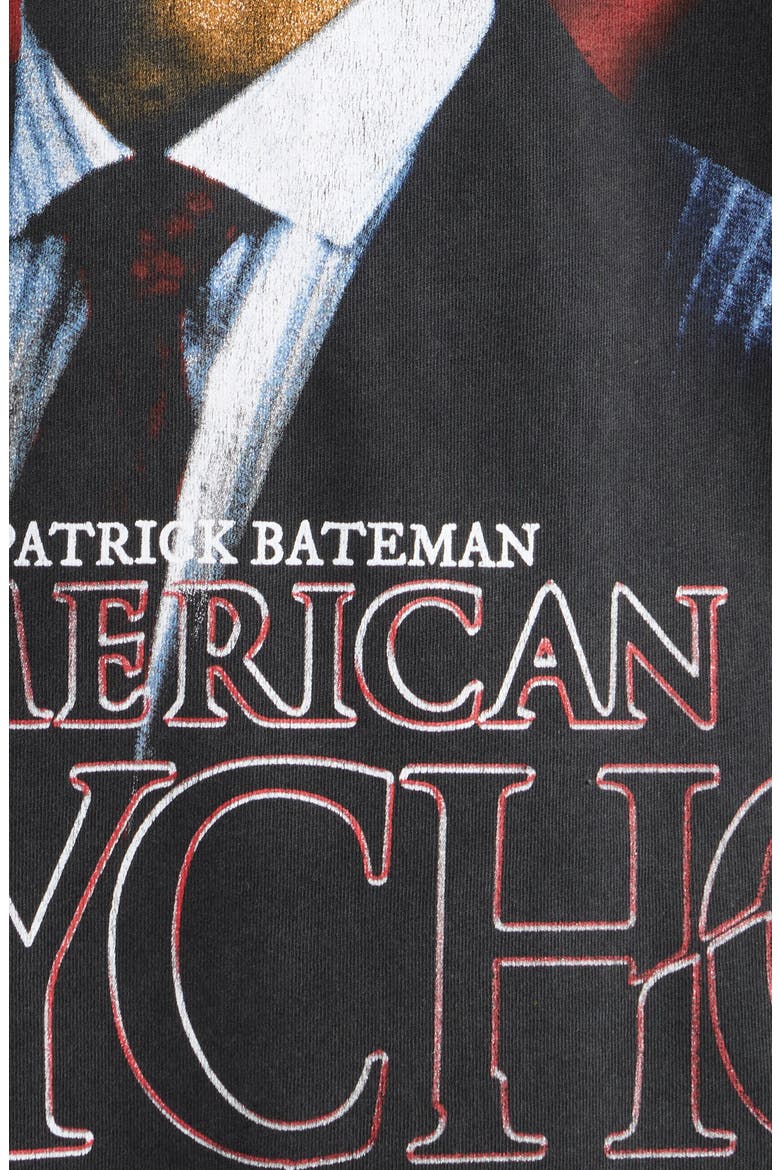 American Psycho Graphic Cotton T-Shirt, Alternate, color, BLACK WASH