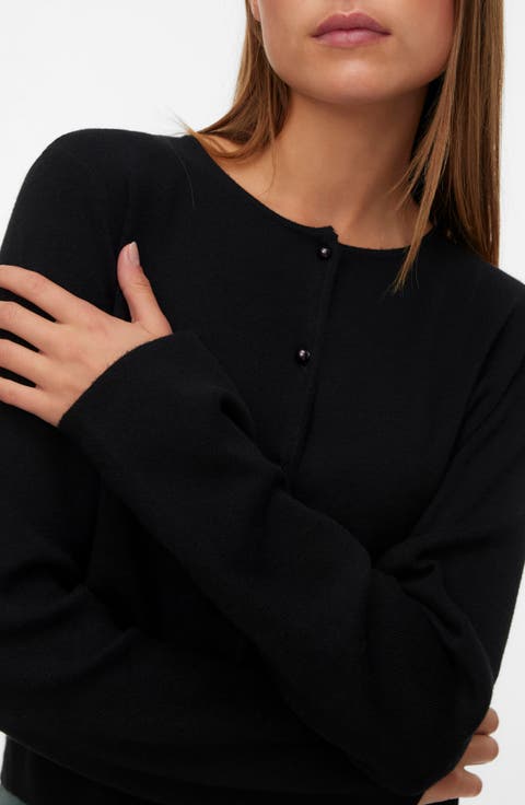 Kristi Faux Pearl Button Cardigan