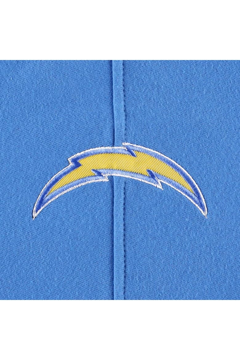 Men's '47 Los Angeles Chargers Heather Gray Gridiron Lace-Up Pullover Hoodie, Alternate, color, Gray