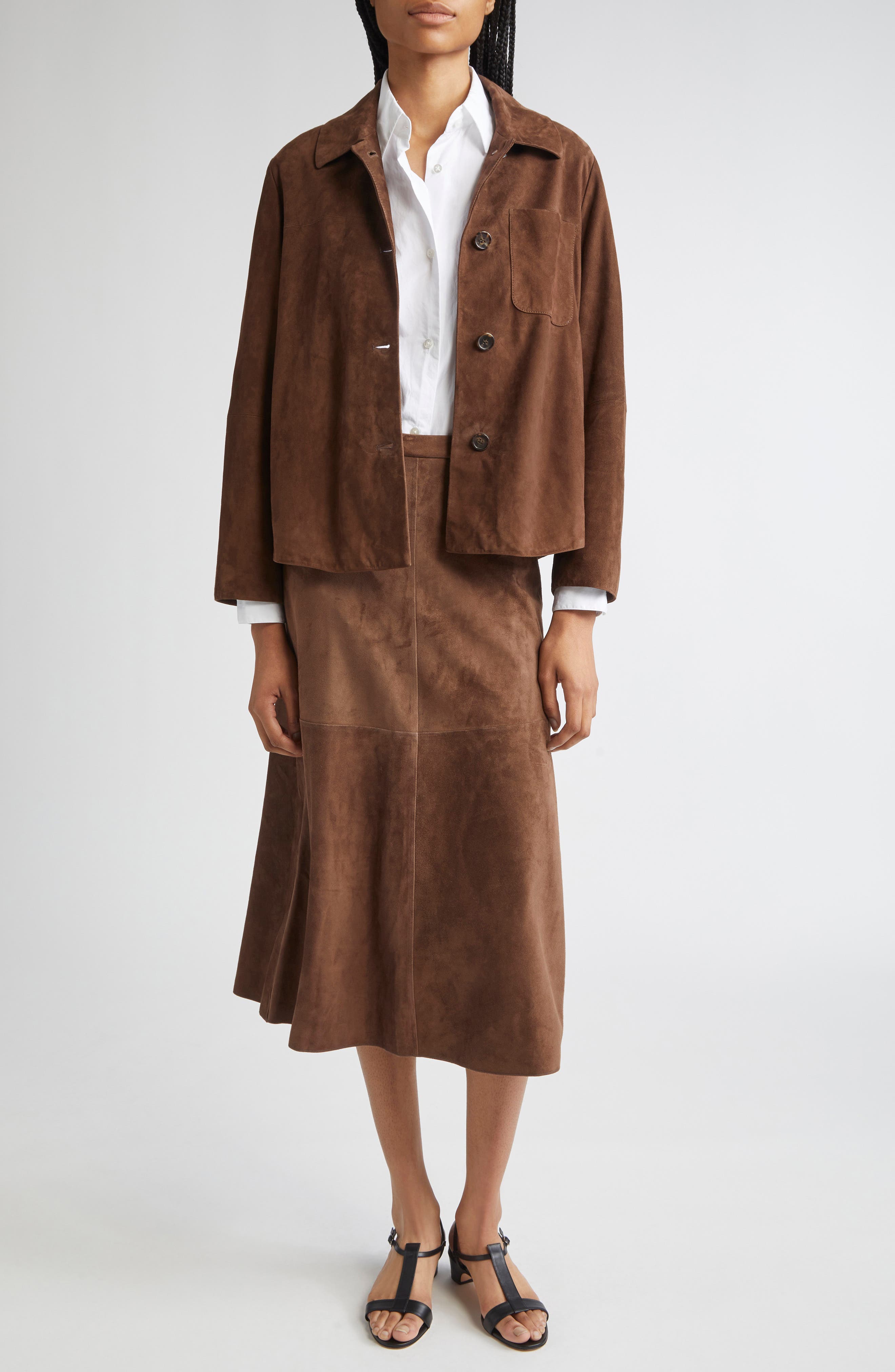 Cloe Suede Shirt Jacket - image 2