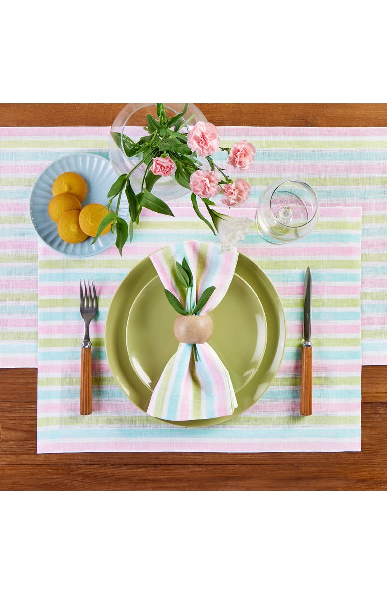 Solino Home Linen Placemats - Palm Beach Stripe, 14" x 19", Alternate, color, 