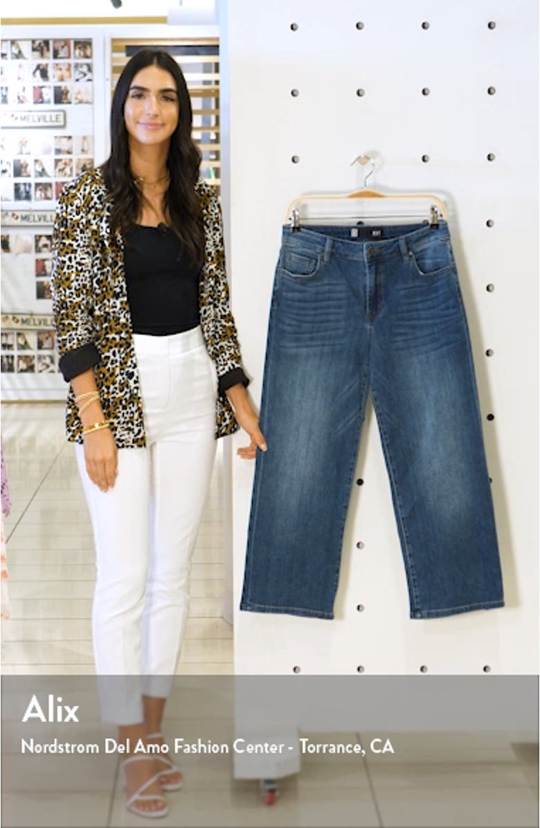 High Waist Wide Leg Crop Jeans, sales video thumbnail