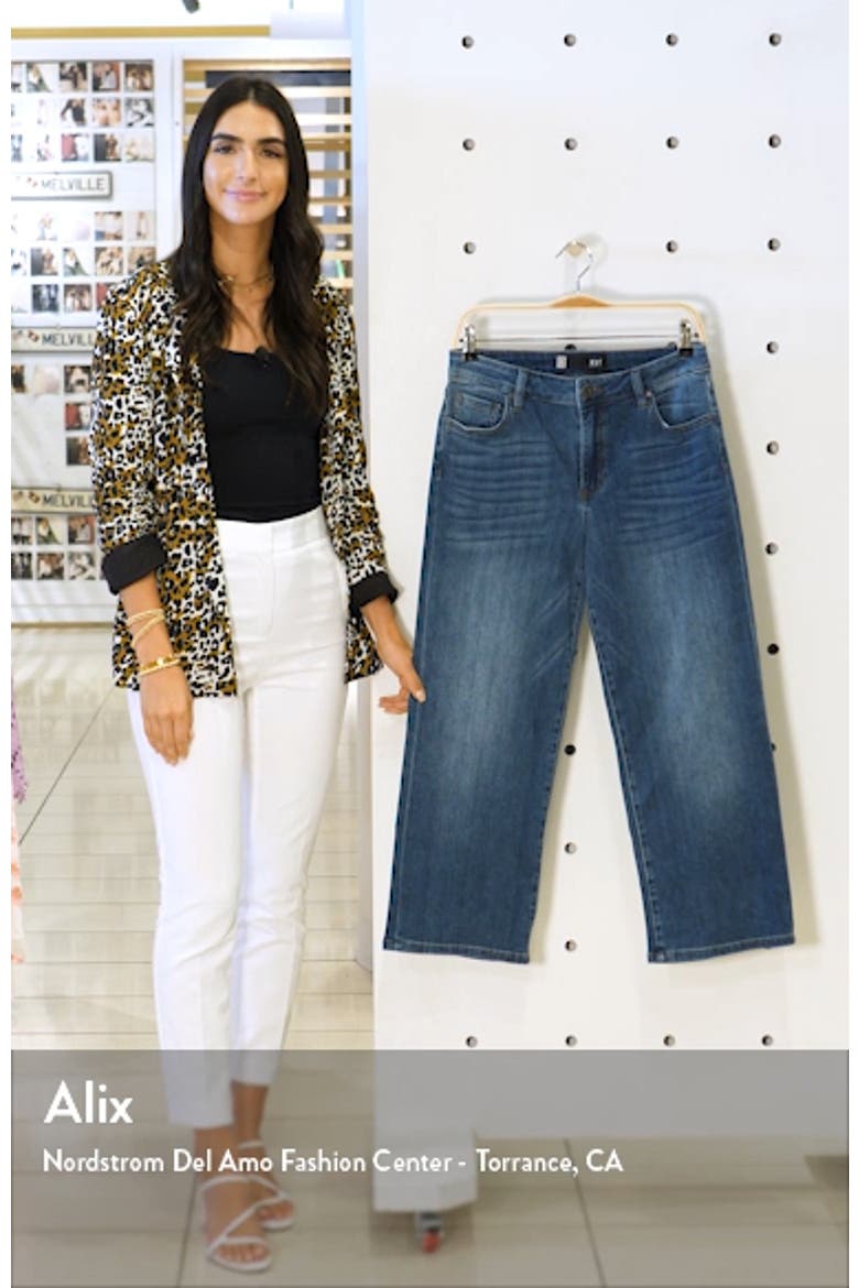 High Waist Wide Leg Crop Jeans video