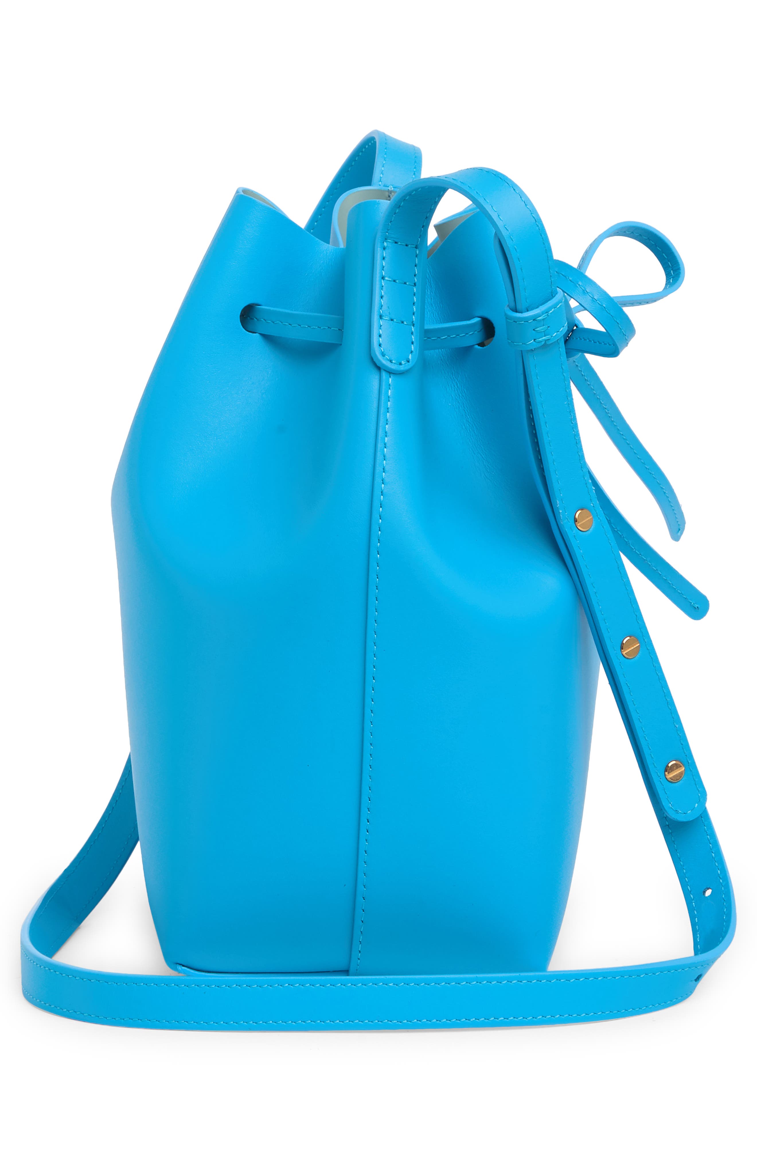 Mansur Gavriel Mini Leather Bucket Bag, Alternate, color, 