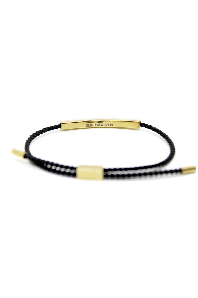 Braided Slider Bracelet, Alternate, color, BLACK