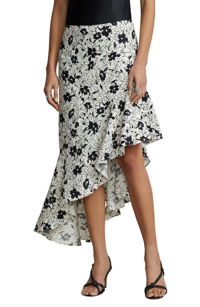 Polo Ralph Lauren Mulia Floral Linen Asymmetric Skirt, Main, color,