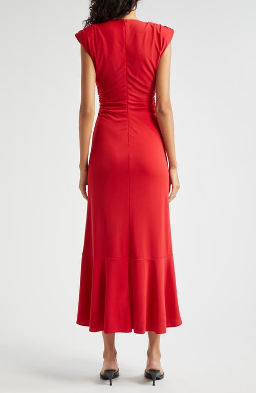 Shop Cinq À Sept Dianne Cap Sleeve Dress In Candy Apple