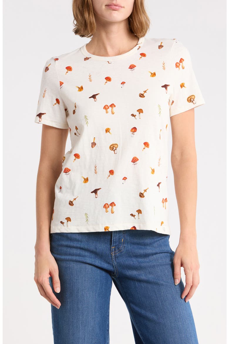 Allover Mushroom Cotton Graphic T-Shirt, Alternate, color, CHKMU