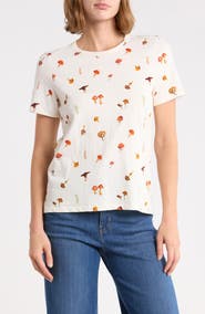 rag & bone Allover Mushroom Cotton Graphic T-Shirt