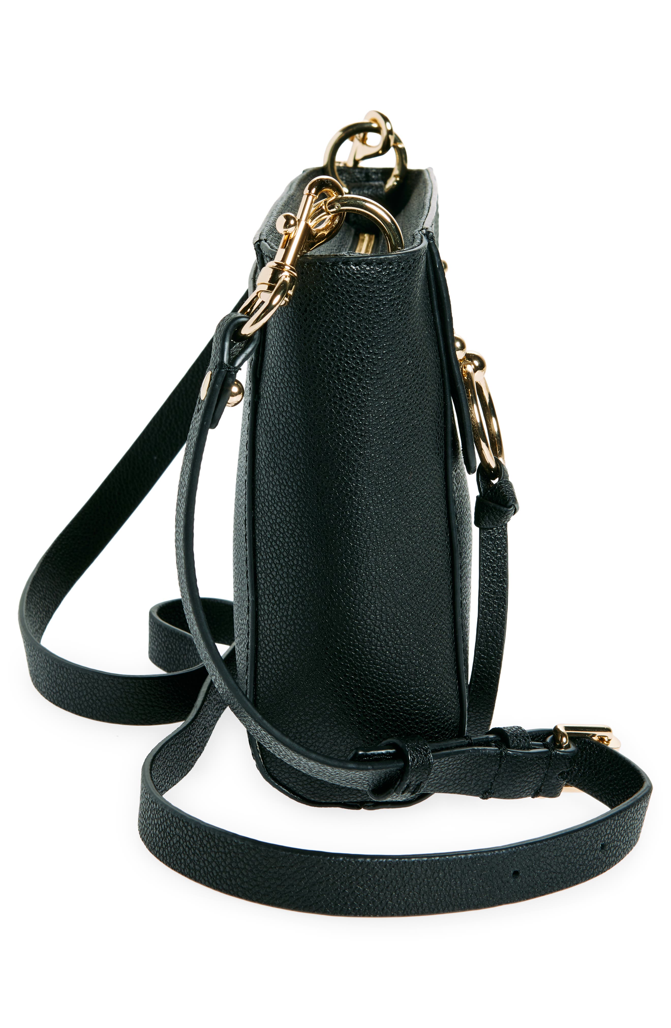 Rebecca Minkoff Gabby Leather Crossbody Bag, Alternate, color, Black