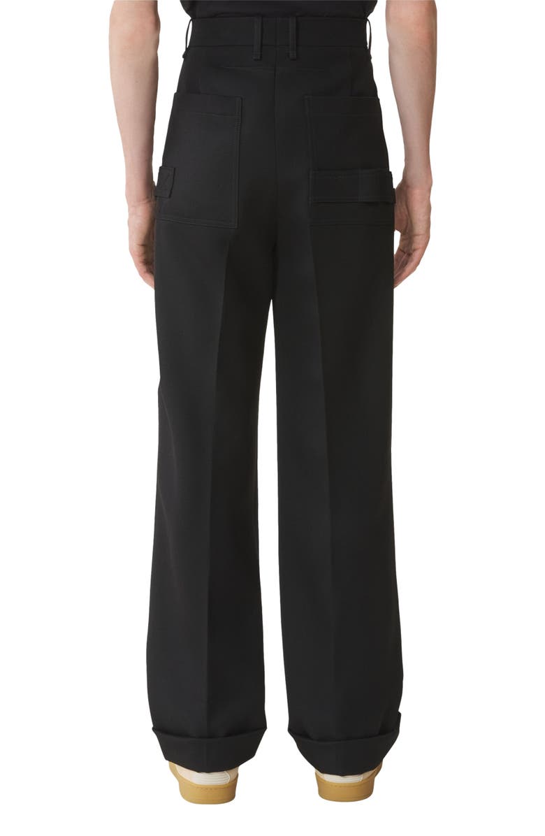 Lanvin Light Wool Chino Pants, Alternate, color, Black