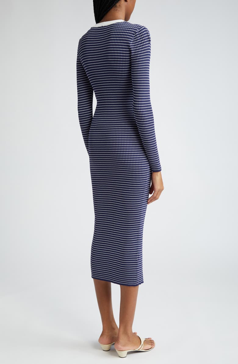 STAUD Shoko Stripe Long Sleeve Sweater Dress, Alternate, color, 