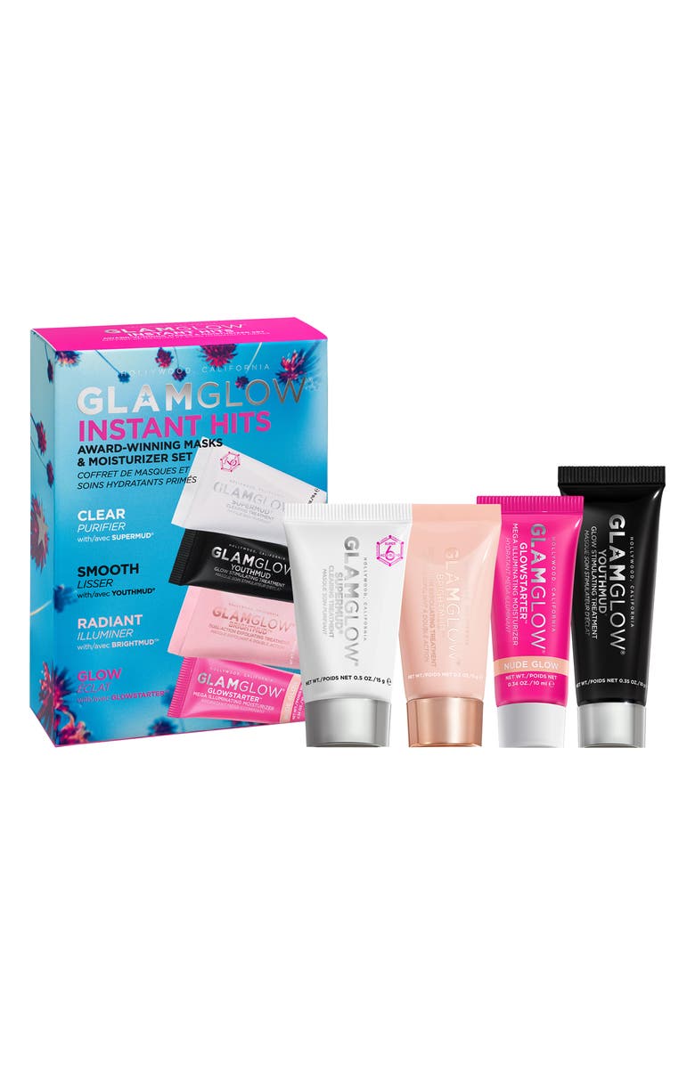 GLAMGLOW<sup>®</sup> Instant Hits Mask & Moisturizer Set USD $72 Value, Main, color,