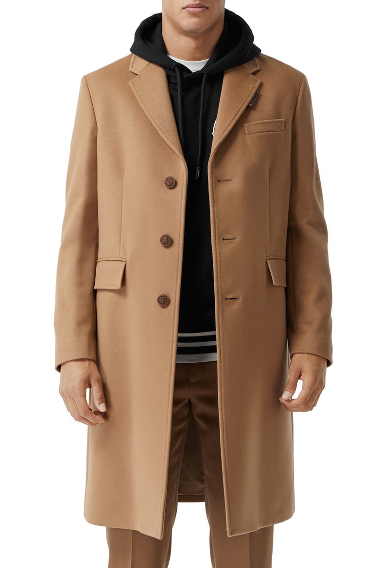 Hawkhurst TB Button Wool & Cashmere Coat, Main, color, CAMEL