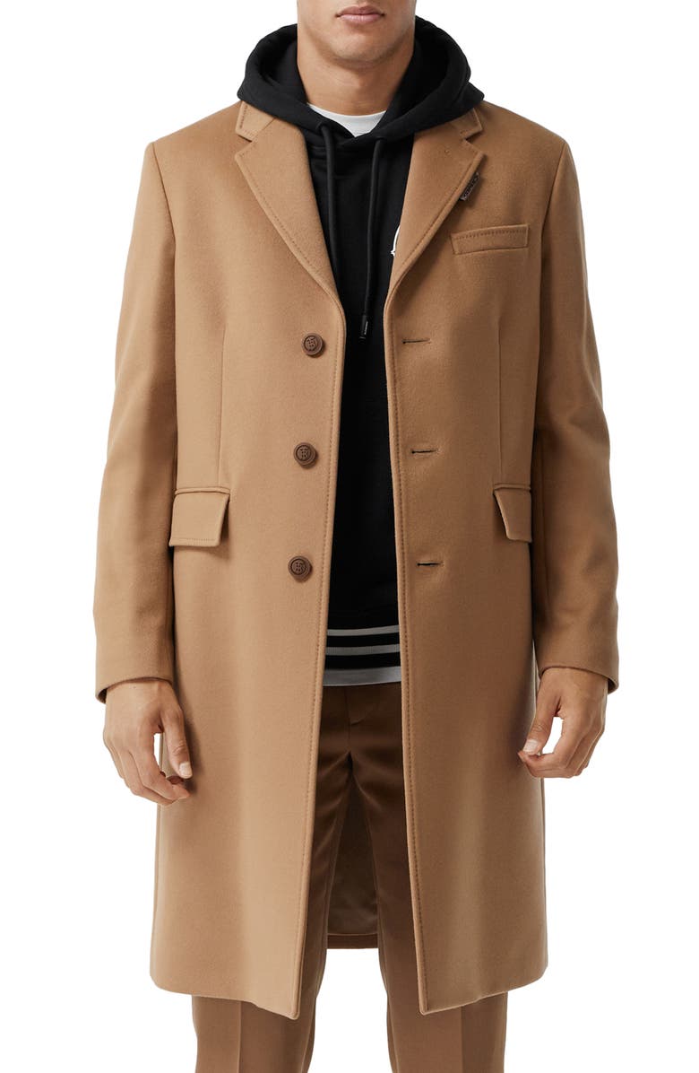 Burberry Hawkhurst TB Button Wool & Cashmere Coat, Main, color, 