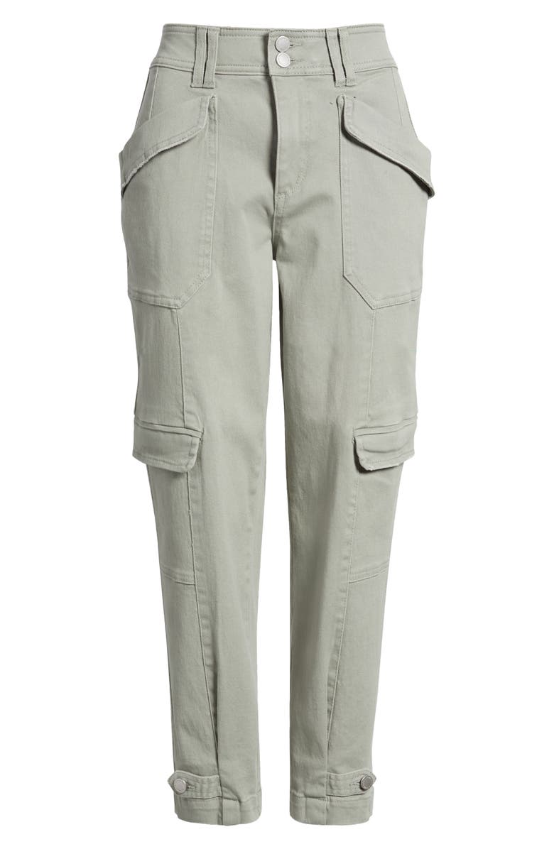 Wit & Wisdom 'Ab'Solution High Waist Ankle Tapered Twill Cargo Pants, Alternate, color, Deep Seagrass