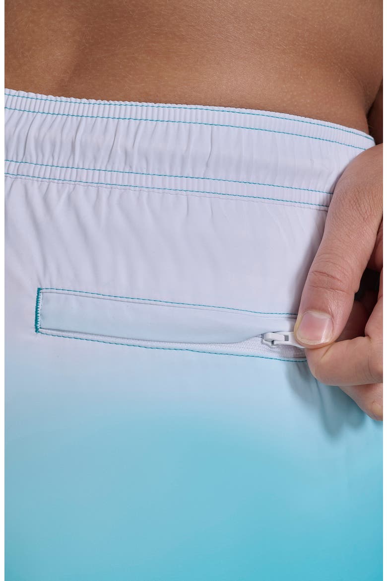 Sky Gradient Core Volley Swim Trunks, Alternate, color, ATLANTIS