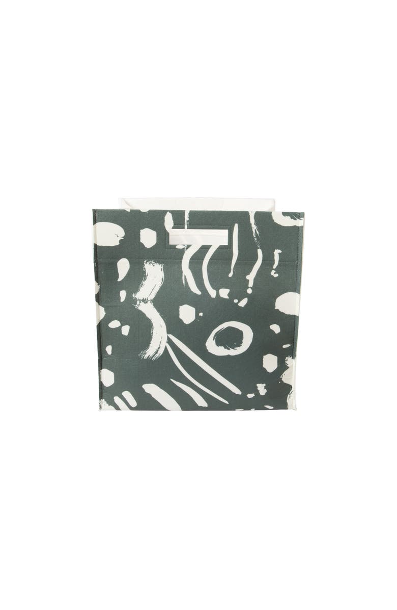 Dance Happy Abstract Felt Storage Bin, Main, color, Moss