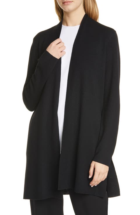 Merino Straight Long Cardigan (Regular & Petite)