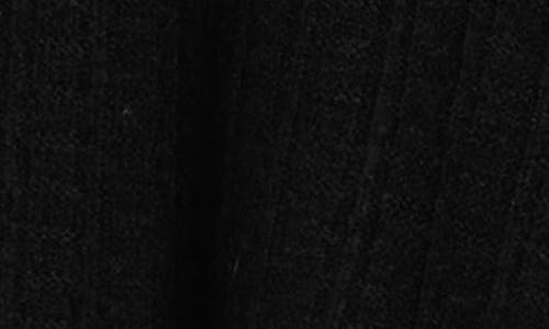 Max Studio Waffle Button Front Cardigan In Black