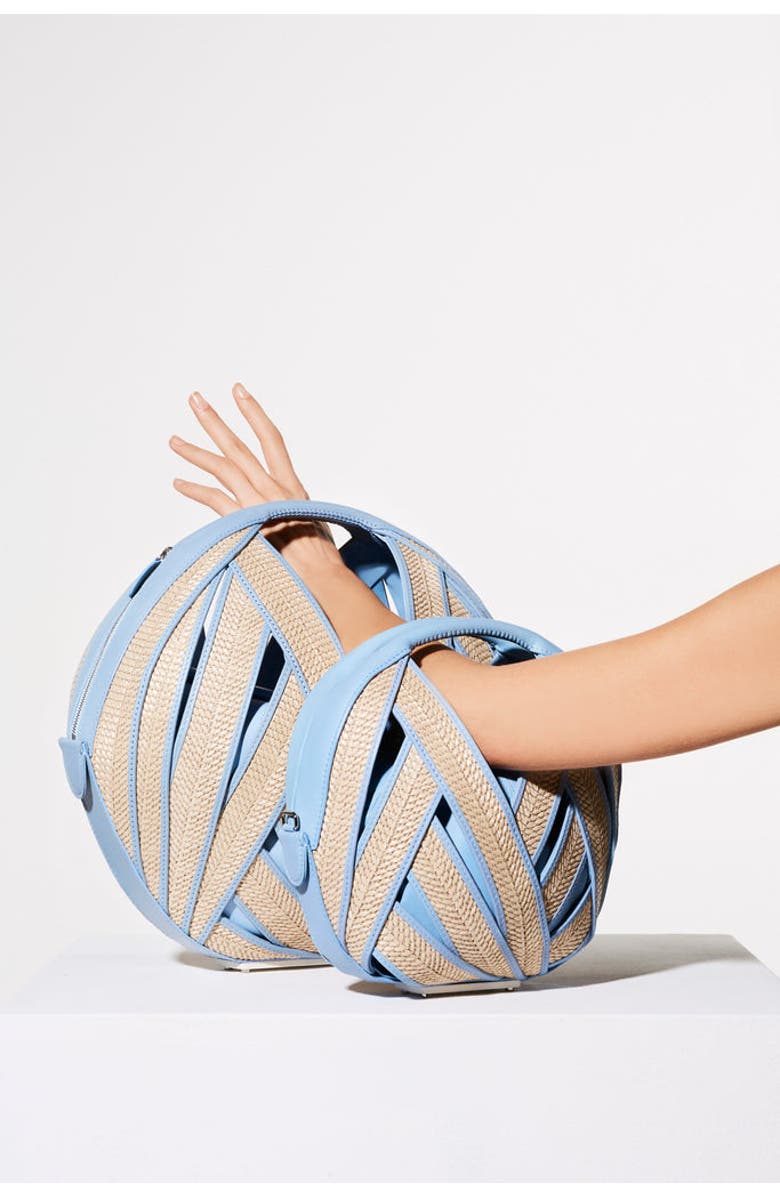 PERRIN PARIS Le Panier Handbag, Alternate, color, Raphia | White