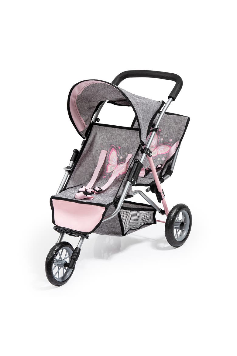 Deluxe Twin Dolls Jogger Stroller, Main, color, Multicolored