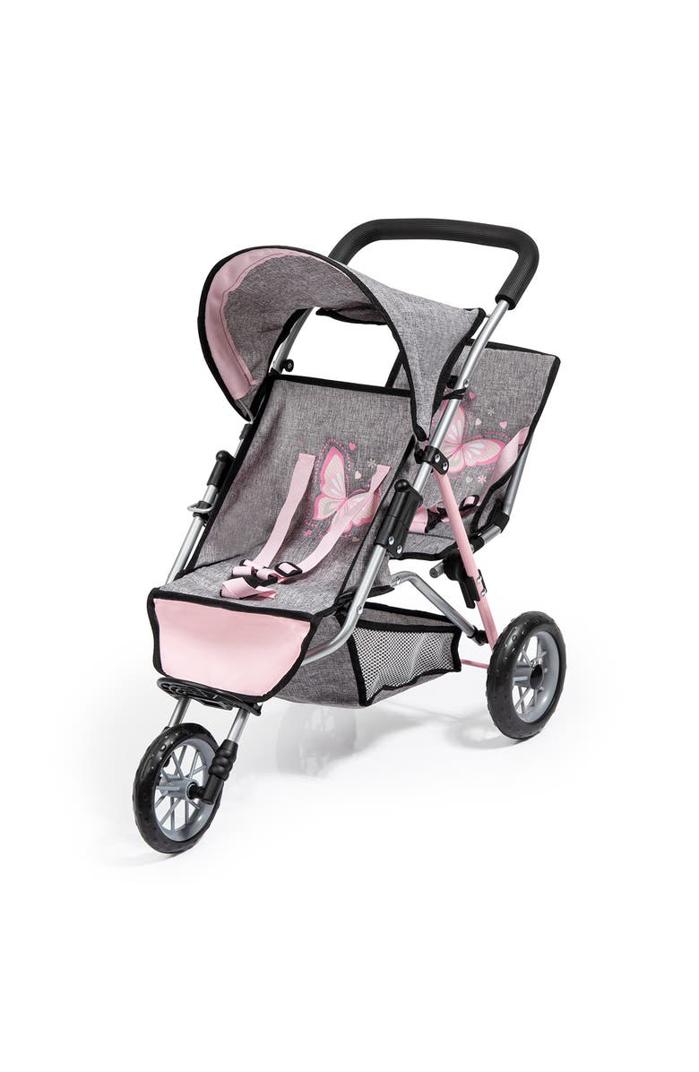 Bayer Deluxe Twin Dolls Jogger Stroller, Main, color, Multicolored