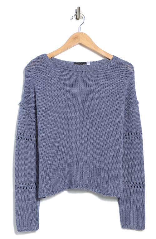 Rd Style Open Stitch Detail Sweater In Blue