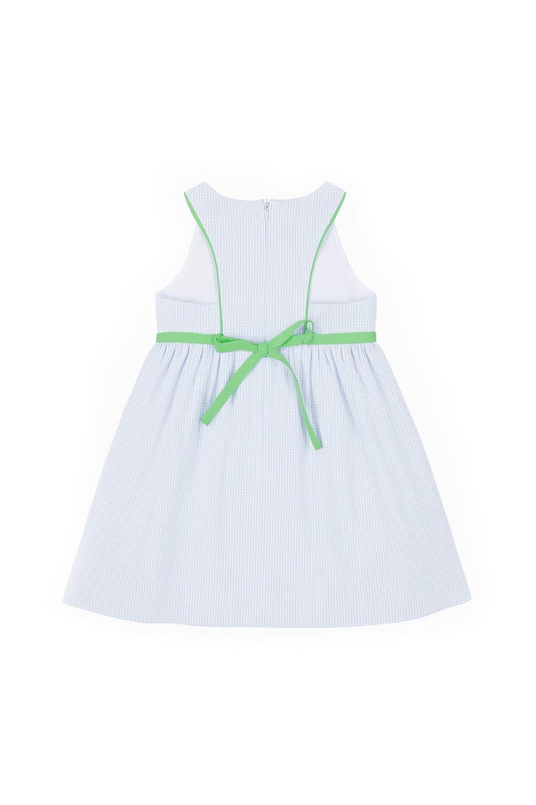 Check Seersucker Dress With Golf Cart, Alternate, color, Blue/White