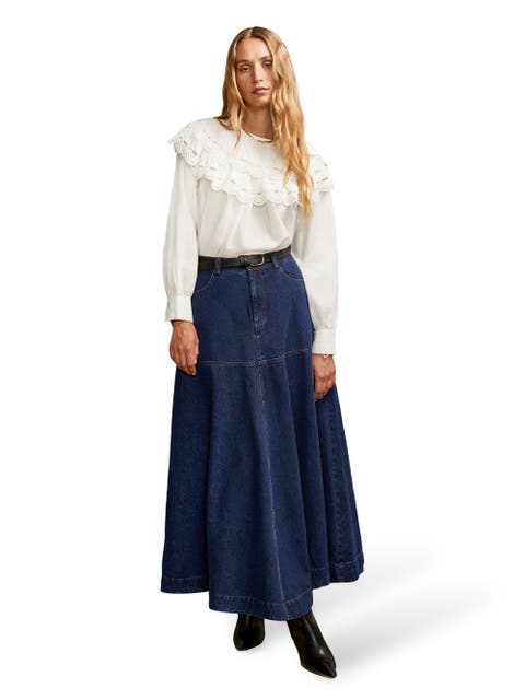 Denim Maxi Skirt