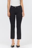 Dear John Jeanne Mid Rise Raw Hem Flare Jeans