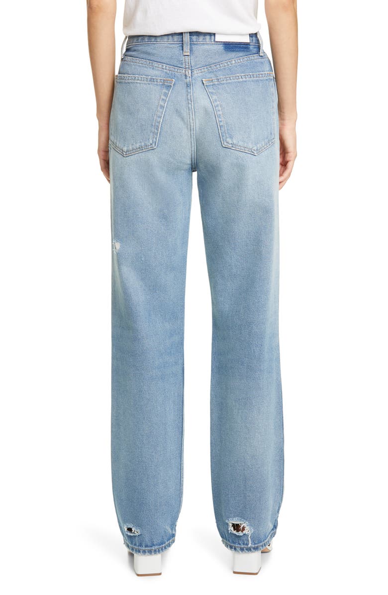 Re/Done '90s Ripped High Waist Loose Straight Leg Jeans, Alternate, color,