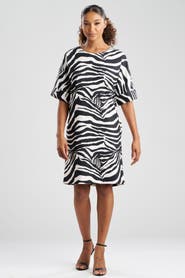 N Natori Zebra - Knit Crepe T-Shirt Dress