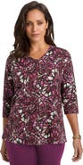 Jessica London Stretch Cotton V Neck Tee