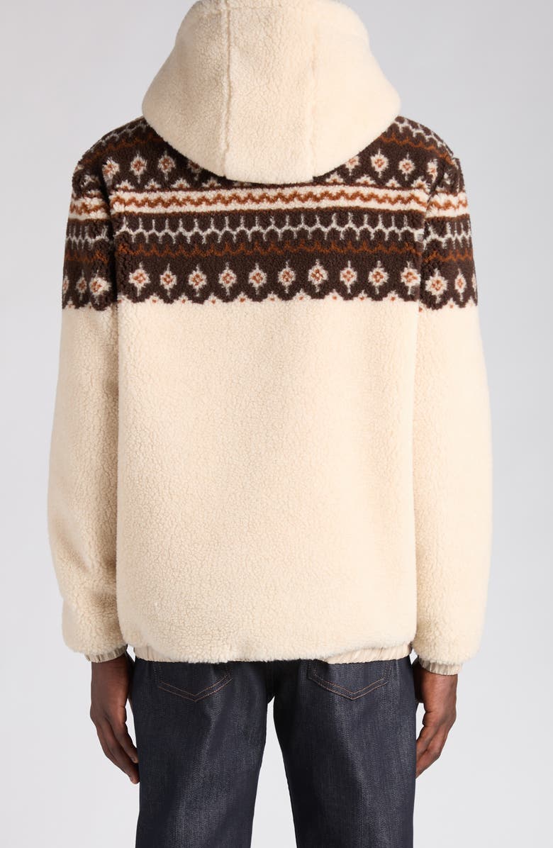 Moncler Fleece Hooded Jacket, Alternate, color, Beige