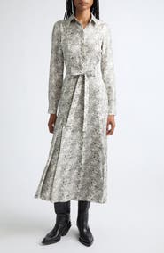 GABRIELA HEARST Galway Long Sleeve Silk Shirtdress