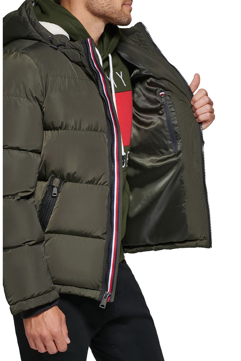 Hooded Puffer Jacket, Alternate, color, OLIVE