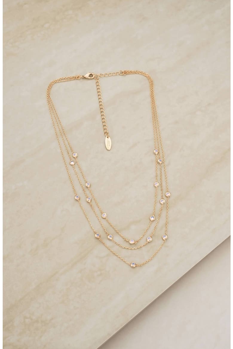 Crystal Station Layered Necklace, Alternate, color, GOLD